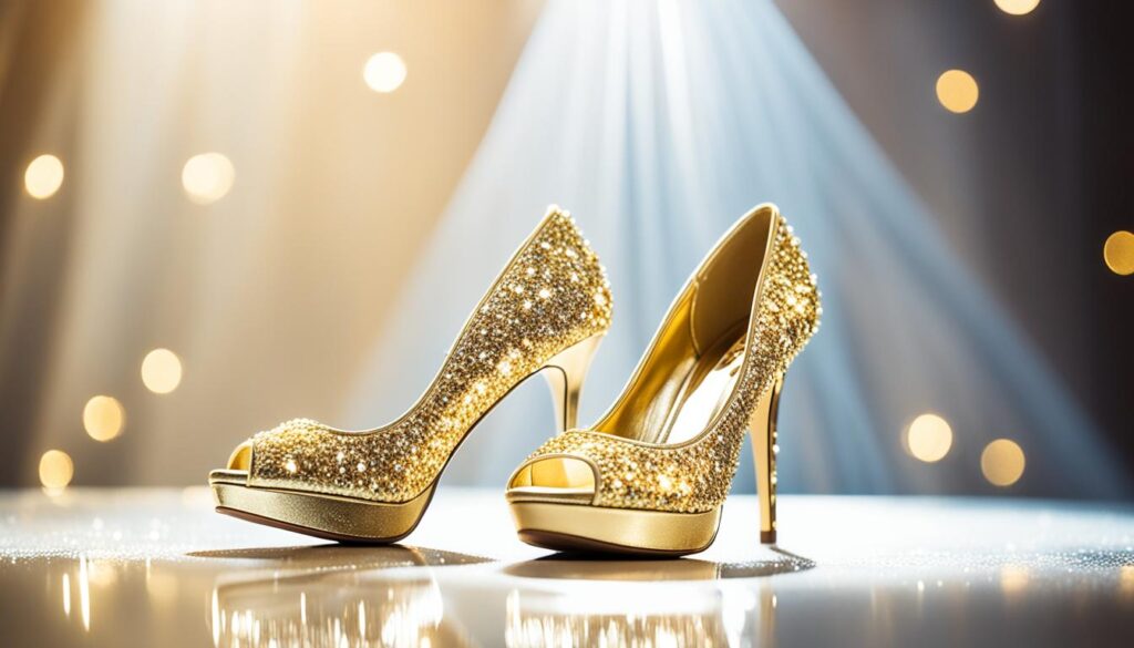 Gold strappy prom shops shoes